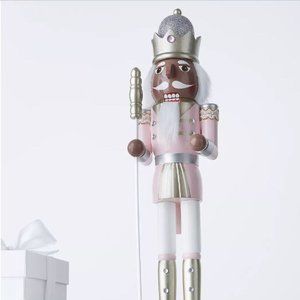 3 African American Pink King and Queen Nutcrackers NIB